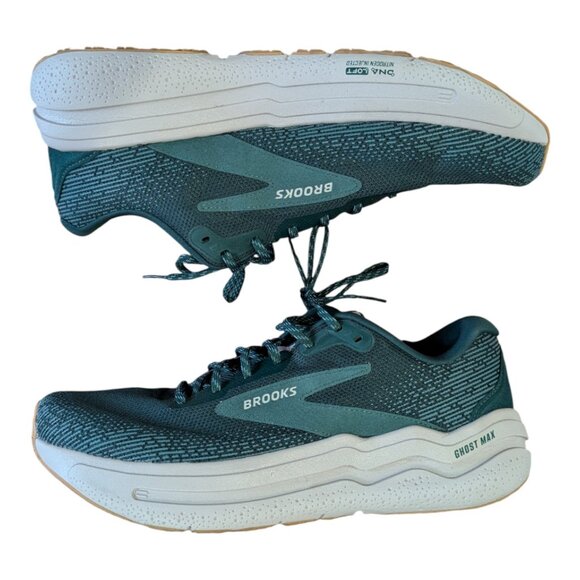 Brooks Ghost Max Mens Size 13 Green Athletic Running Walking Shoes Sneakers - Picture 3 of 7
